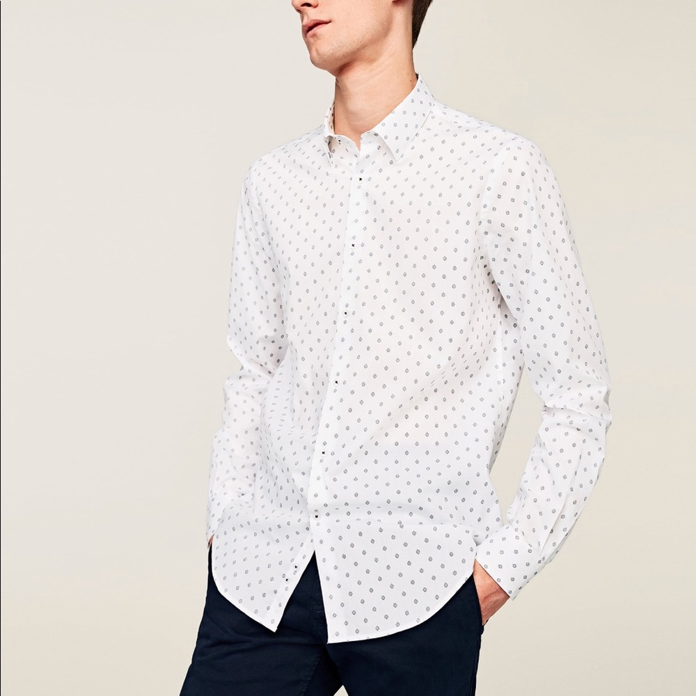 Men’s Zara Pattern Button Down Shirt